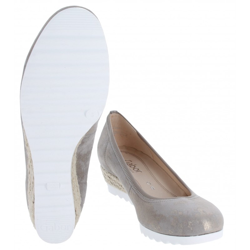 Gabor Epworth 42.641 wedge shoes in taupe muschel